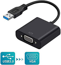 USB to VGA Adapter, 1080P USB 3.0 to VGA Video Graphic Card Display External Cable Adapter, Multi-Display Video Converter PC for Windows7/8/10 Desktop Laptop PC Monitor Projector HDTV Chromebook
