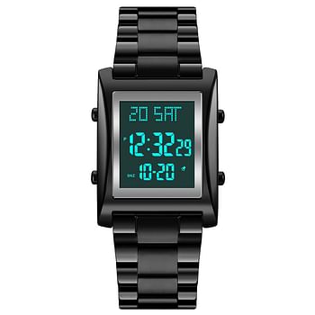 SKMEI 1812 Mens Watches Fashion LED Men Digital Wristwatch Chrono Count Down Alarm Hour For Men's / Women's - Black