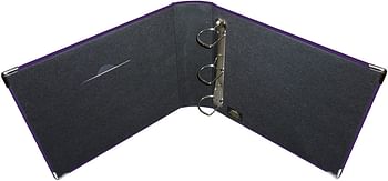 Pioneer Sewn Leatherette 3-Ring Binder 12"X12"-Bright Purple