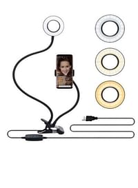 Professional Live Stream Smartphone Holder Mount Stand With Selfie Ring Light