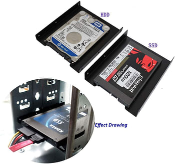 HDD/SSD Mounting Bracket,2.5 to 3.5 Adapter Hard Disk Drive Holder