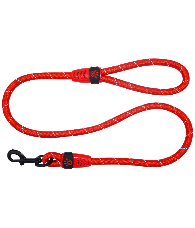 Doco Reflective Rope Leash - Small - Red