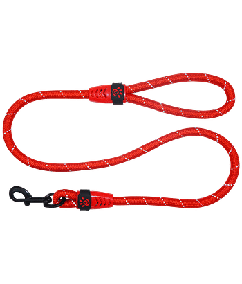 Doco Reflective Rope Leash - Small - Red