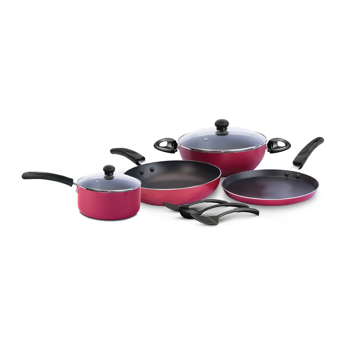 Impex KUK 9 9Pcs Nonstick Cookware Set with High-Grade Non-Stick Coating