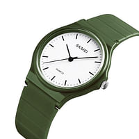 Skmei 1419 Fashion Simple Silcone Waterproof Wrist Watchomes For Girls Luxury Brand Quartz Watch Women - Green