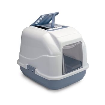 IMAC Easy Cat - Hooded Cat Toilets Blue (50x40x40cm)