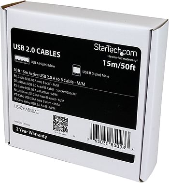 StarTech.com 50FT ACTIVE USB A TO B CABLE