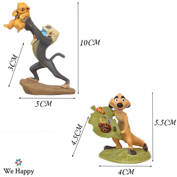 Jungle Lion R2 Action Figures Cake Topper Toys Collection – 9 Pcs Set – Different Sizes