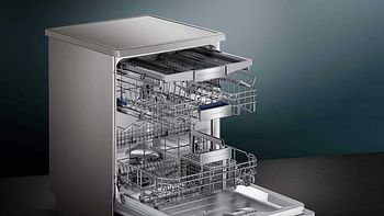 Siemens iQ700 14 Place Settings Free-Standing Dishwasher , Silver, 60 cm, SN278I46TM