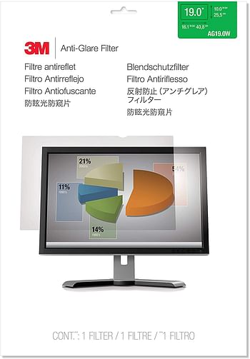 3M AG19.0W Anti-Glare Filter for 19-Inch Widescreen Desktop LCD Monitor