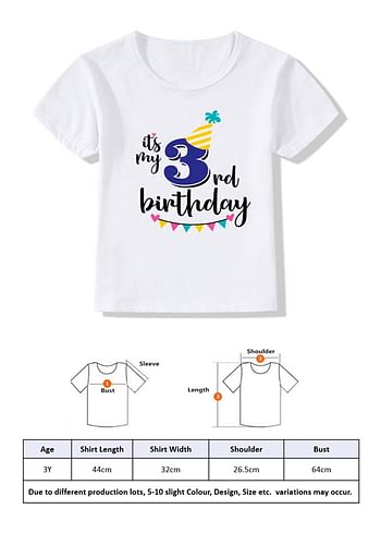 Its My 3rd Birthday Party Boys and Girls Costume Tshirt Memorable Gift Idea Amazing Photoshoot Prop  - Blue