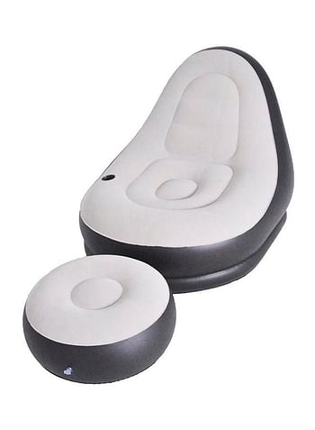 Inflatable Air Sofa Chair with Foot rest Cushion