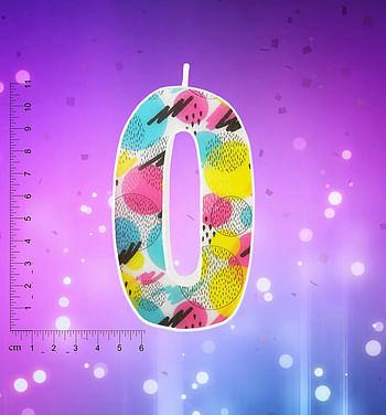 Unique Candle Birthday Candle Number 0 Model Muco - Multi Color