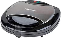 Black & Decker 2 Slot Multiplate Sandwich Maker S/W & Grill Plates, TS2080-B5