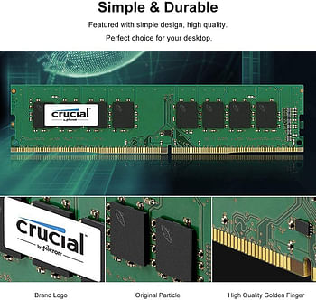 Crucial DDR4 2666 Memory RAM 8G 2666 MT/s 288-Pin 1.2V for Desktop CT8G4DFS8266