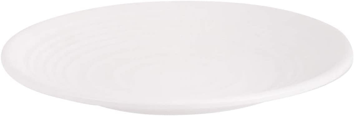 Dinewell DWMP025W Melamine Plate, White-DWMP025W