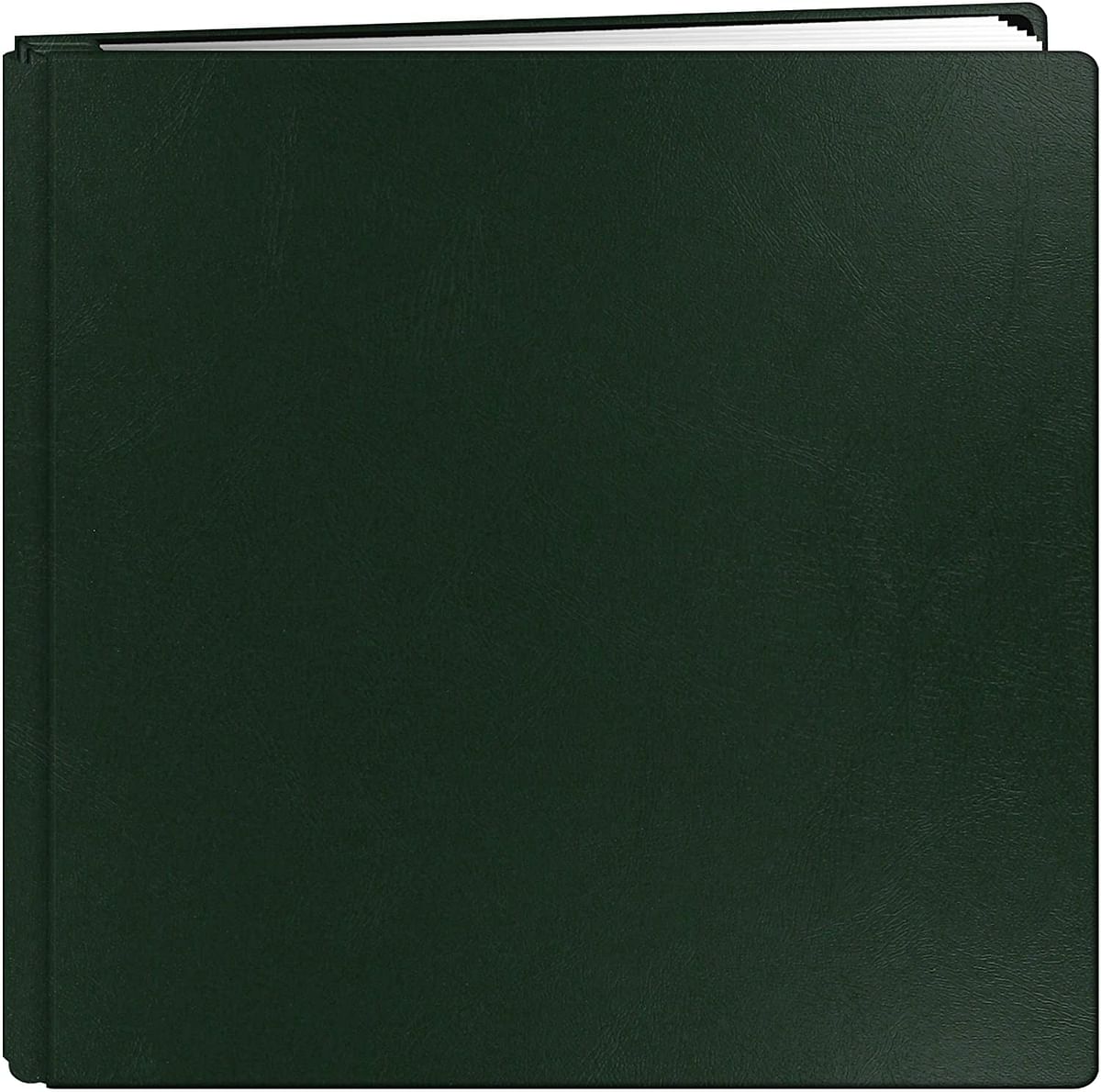 Pioneer 12 Inch by 12 Inch Postbound Leather Family Treasures Memory Book, Hunter Green