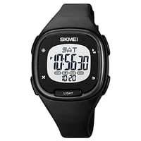 SKMEI 1959 relgio Custom Sports Waterproof Silicone Strap Digital Unisex Wrist Watch - Black