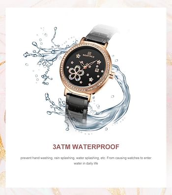 Naviforce NF5016 New Women Luxury Watches Creative Steel Women's Bracelet Watches Female Waterproof Clock Relogio Feminino Rose Gold