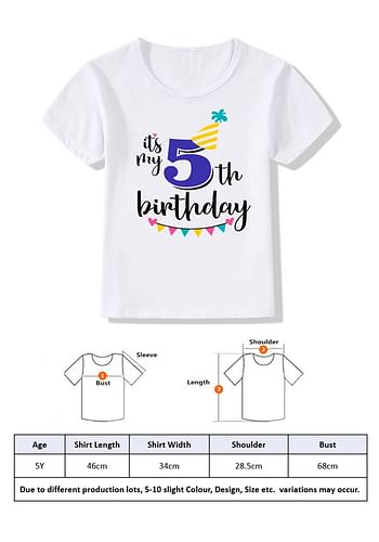 Its My 5th Birthday Party Boys and Girls Costume Tshirt Memorable Gift Idea Amazing Photoshoot Prop  - Blue