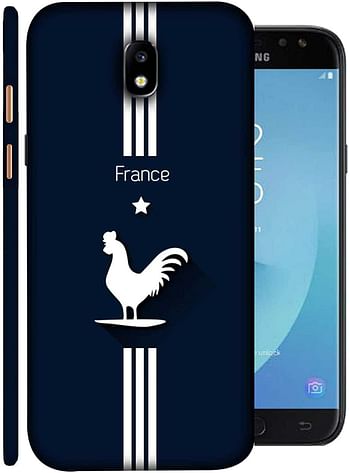 Colorking Samsung J7 Pro 2017 Football Blue Case Shell Cover - Fifa France 01