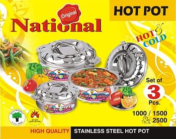 CYBER National Hot pot (Casserole) 3 pcs Set (1000/1500/2500)