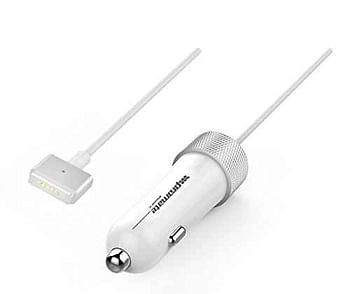 Promate Universal 85W Magsafe 2 Mac Notebook Car Charger , White