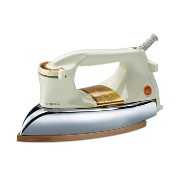 Impex IB 201 1200W Heavy Duty Dry Iron Box With Golden Ceramic Coated Sole Plate