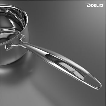 DELICI DTMP 16 Tri-Ply Stainless Steel Milk Pan with Premium SS Handle