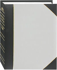 Pioneer Photo Albums BT-68 100-Pocket Leatherette Cover Ledger Style Le Memo Photo Album, 6 by 8-Inch, White and Black