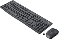 Logitech MK295 Wireless Mouse & Keyboard Combo with SilentTouch Technology, Full Numpad, Advanced Optical Tracking, Lag-Free Wireless, 90% Less Noise - Graphite English