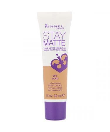 Rimmel London Stay Matte Liquid Mousse Foundation 300 Sand