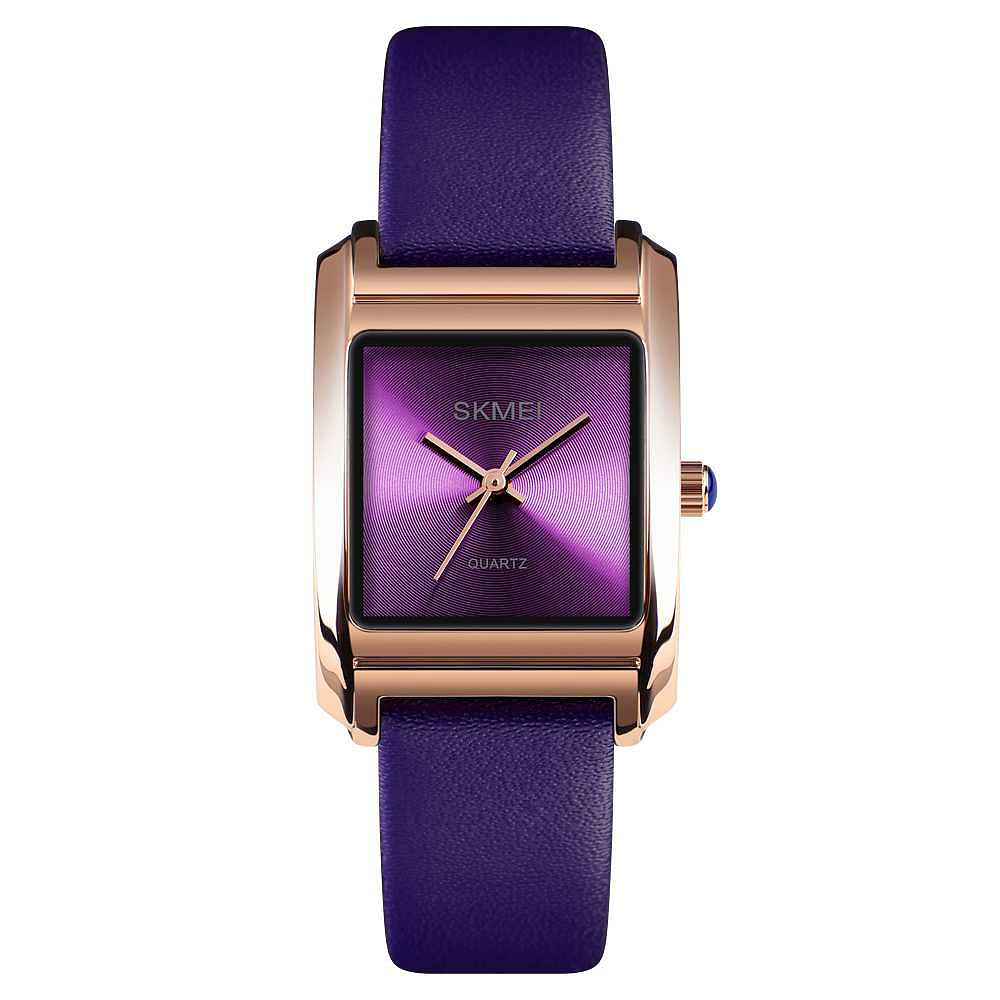 Skmei 1432 Women Fashion Dress Ladies Wrist Watch Luxury Leather Quartz Purple