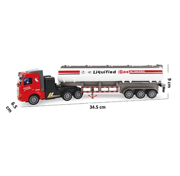 RC Liquified Gas Transport Truck Toy For Vehicle Lovers | Rechargeable & Perfect Gift – Large Size