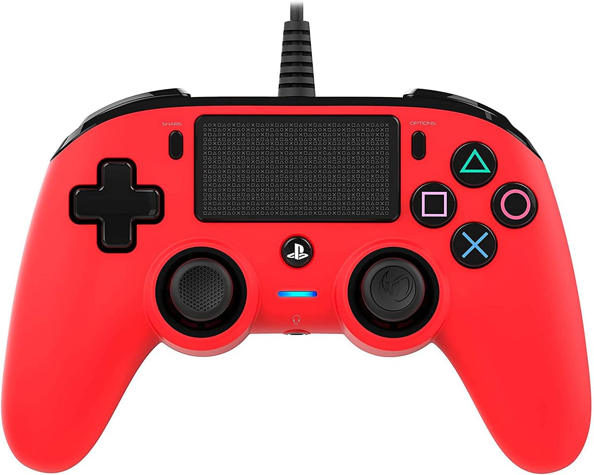 Nacon Wired Compact Controller for PlayStation 4 - Red