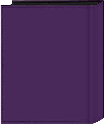 Pioneer Photo 208-Pocket Bright Purple Sewn Leatherette Photo Album with Silvertone Metal I.D. Plate for 4 by 6-Inch Prints