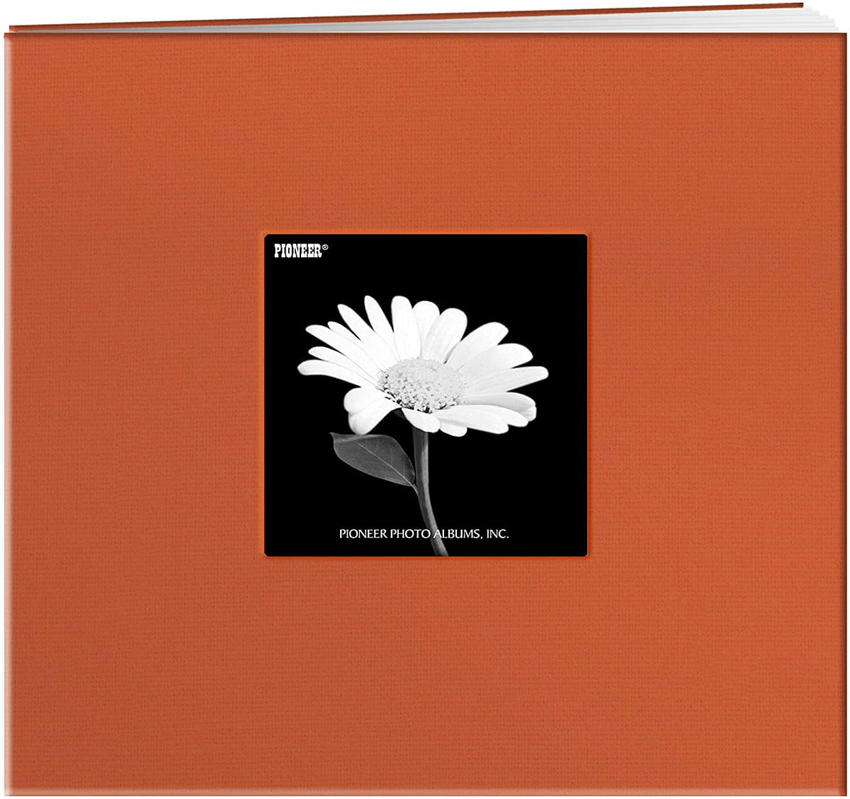 Pioneer MB88CB-FT/TO 8 Inch by 8 Inch Postbound Fabric Frame Cover Memory Book, Orange