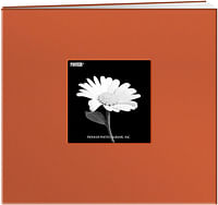 Pioneer MB88CB-FT/TO 8 Inch by 8 Inch Postbound Fabric Frame Cover Memory Book, Orange