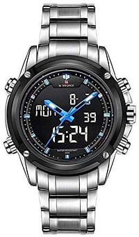 Naviforce Casual Watch For Men Analog-Digital Stainless Steel - NF9050-8
