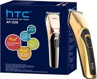 HTC Washable Rechargable Professional Hair Trimmer AT-228 Multicolor