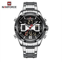 NAVIFORCE NF9201 Men Sport Military Luminous Digital Quartz Luxury Gold 3ATM Waterproof Wrist watch SBW