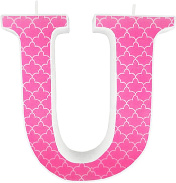 Unique Candle Letters Candle U Model Hpwi - Pink