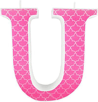 Unique Candle Letters Candle U Model Hpwi - Pink