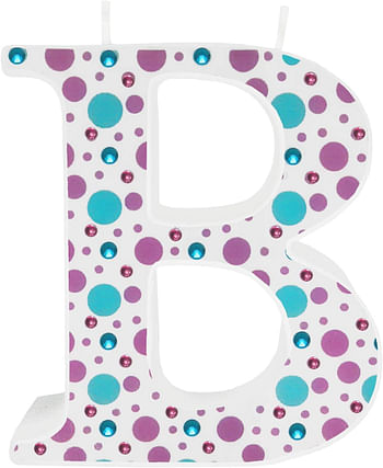 Unique Candle Letters Candle B Model Blpr - Multi Color