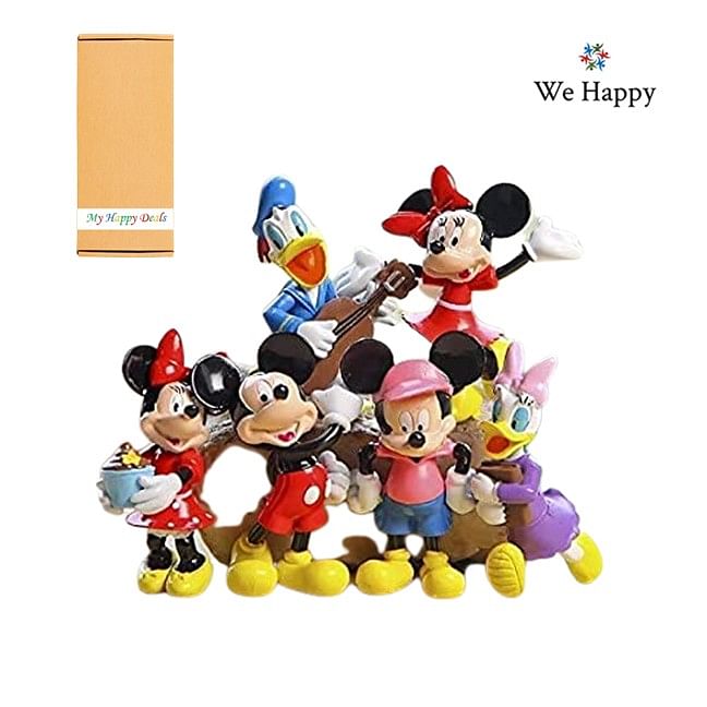 Musical Mouse Action Figure 6-Pieces Collectable Toy Set Collectable Decor | Cake Toppers