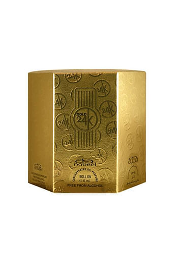 6 Pcs Nabeel Gold 24K Alcohol Free Roll On Oil Perfume 6ML