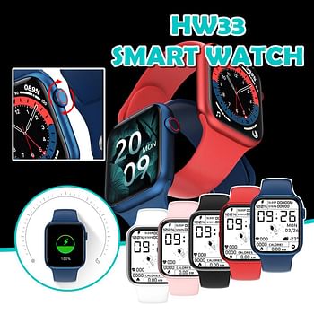 HW33 smart watch series 6 smartwatches Full Screen Bluetooth Call Sport Monitor - Black