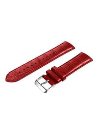 Gear S3 Watch Band, Premium Soft Genuine Leather Crocodile Pattern Replacement For Samsung Gear S3 Frontier/S3 Classic/ Moto 360 2nd Gen 46mm Smart Watch Red