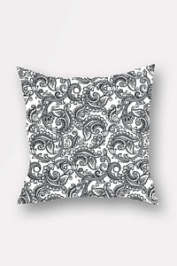 Bonamaison Decorative Throw Pillow Cover, Black/White, 45 x 45 cm, BNMYST2050