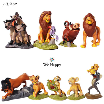 Jungle Lion R2 Action Figures Cake Topper Toys Collection – 9 Pcs Set – Different Sizes